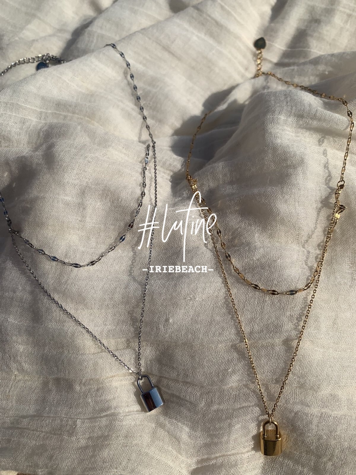 lufine】padlock necklace(layered) | IRIEBEACH