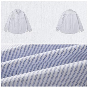 Striped flap pocket shirt 1537