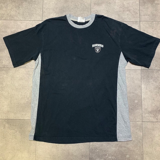 NFL RAIDERS レイダース ワンポイント 半袖Tシャツ アメフト サイズ XL ブラック グレー
