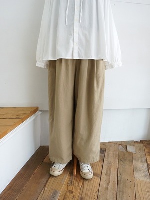 NATURAL LAUNDRY ナチュラルランドリー　コットンウールツイル ラフトラウザー