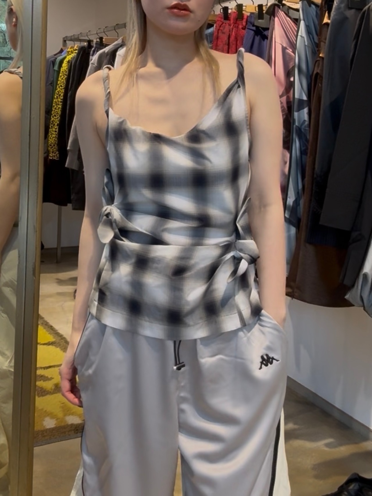 【26SS】Feng Chen Wang フェンチェンワン / Knotted Strap Top / キャミソール - 1