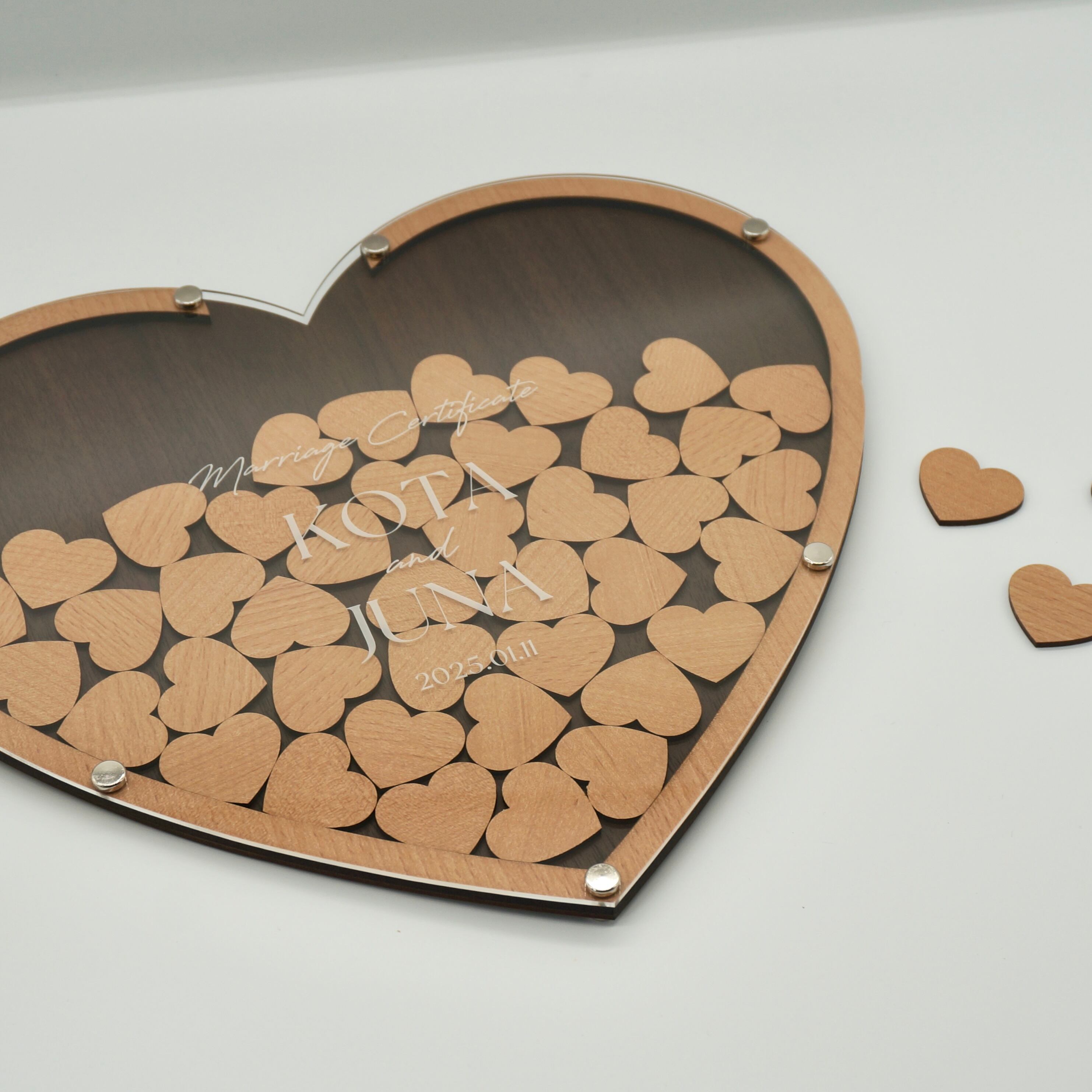 ハート型のウェディングドロップス 結婚証明書 | whole heart