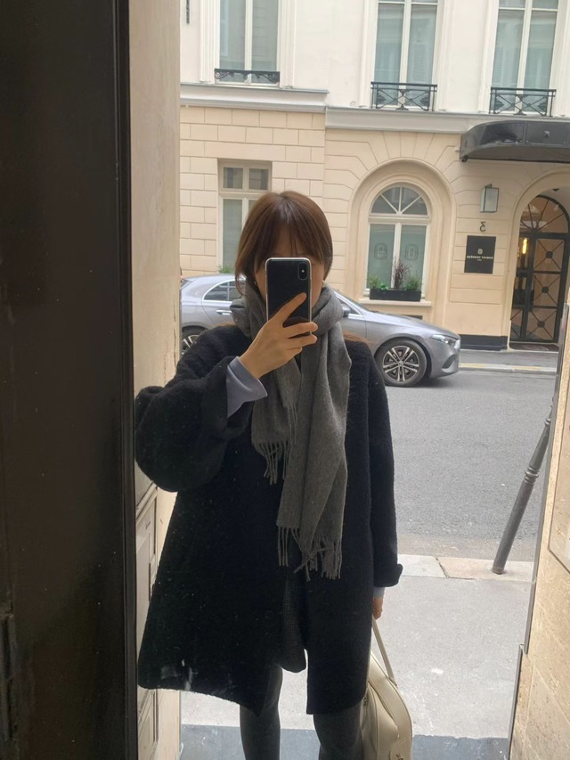 (予約) ounce / Lily alpaca half coat 3color