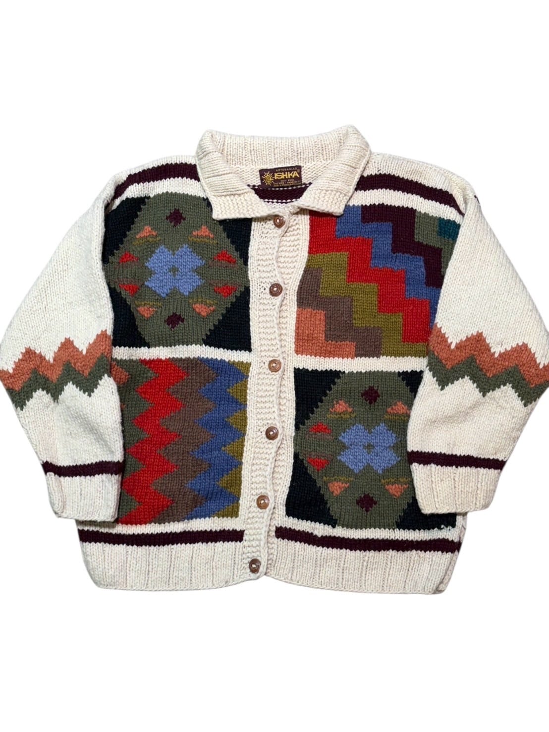 60s クラシックカー 車柄 ヴィンテージ カウチンセーター size free