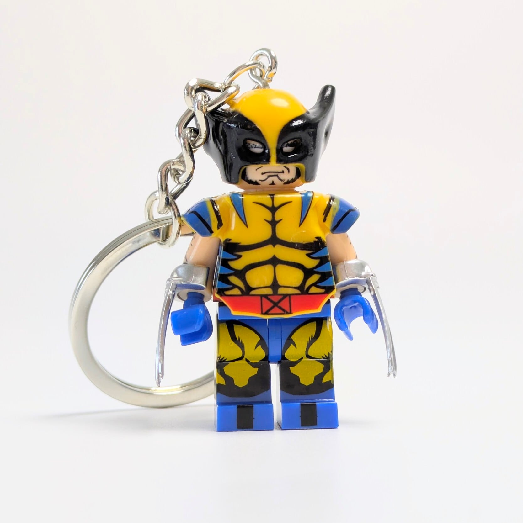 【ブロックフィギュアキーホルダー】Wolverine ( ウルヴァリン ) 原作コミックver. / X-MEN / ニューアベンジャーズ / MARVEL〚アメリカン雑貨 アメトイ〛