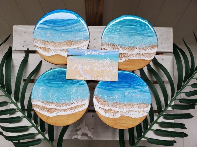 62.オーシャンレジンアート キャニスター (ターコイズブルー)