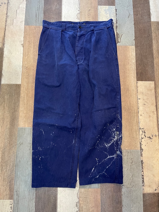 60〜70s フランス軍　セントジェームス　ワークパンツ　ペンキ飛び