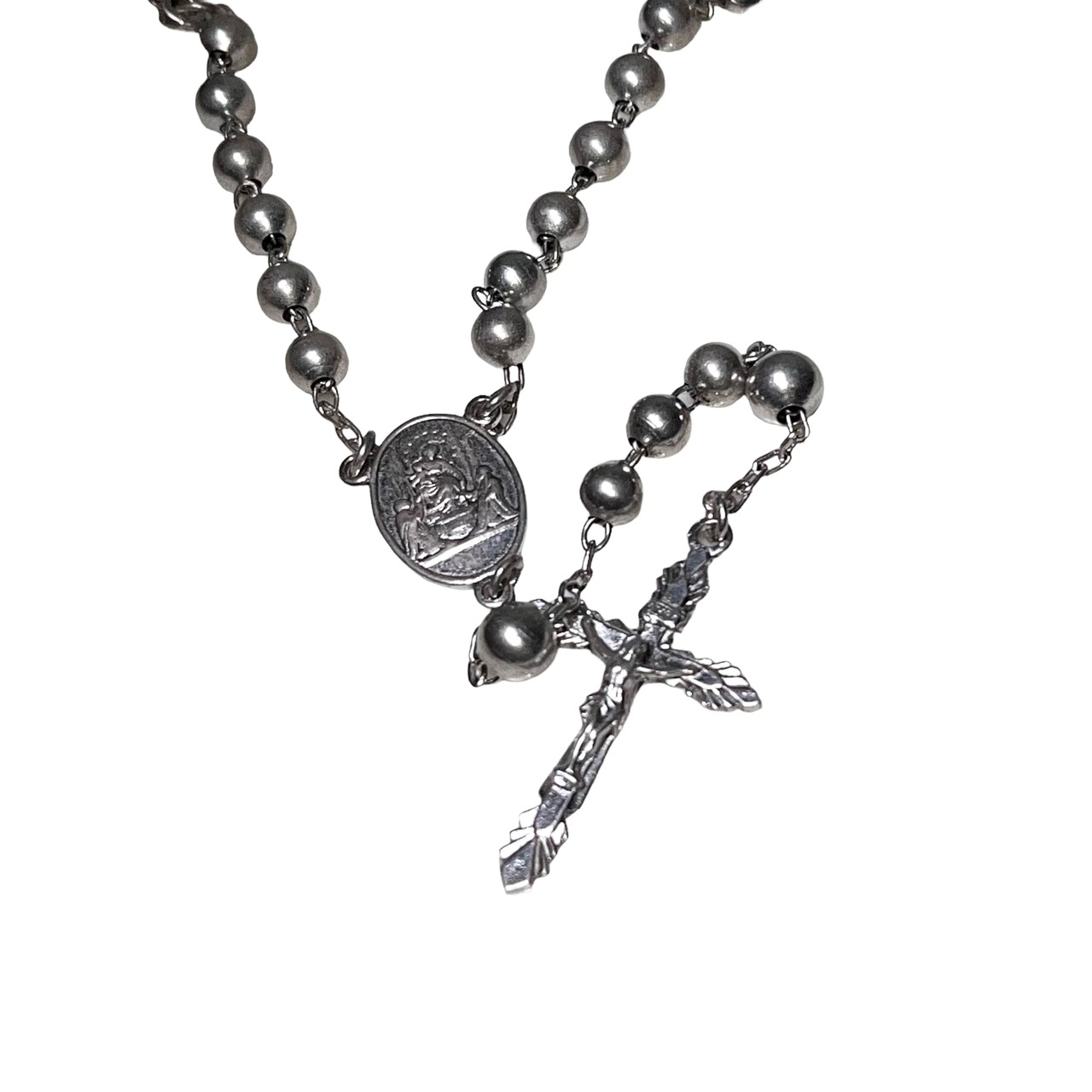 DOLCE&GABBANA metal × leather necklace " Rosary "