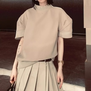 Pleat Stripe Half Top*S-430