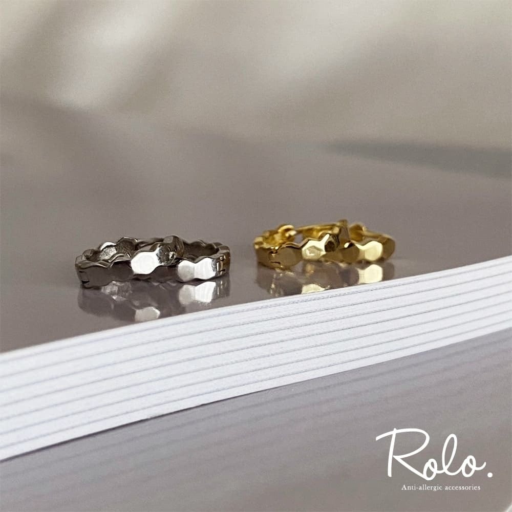 六角形miniフープピアス シルバー925 | Roloshop BASE店