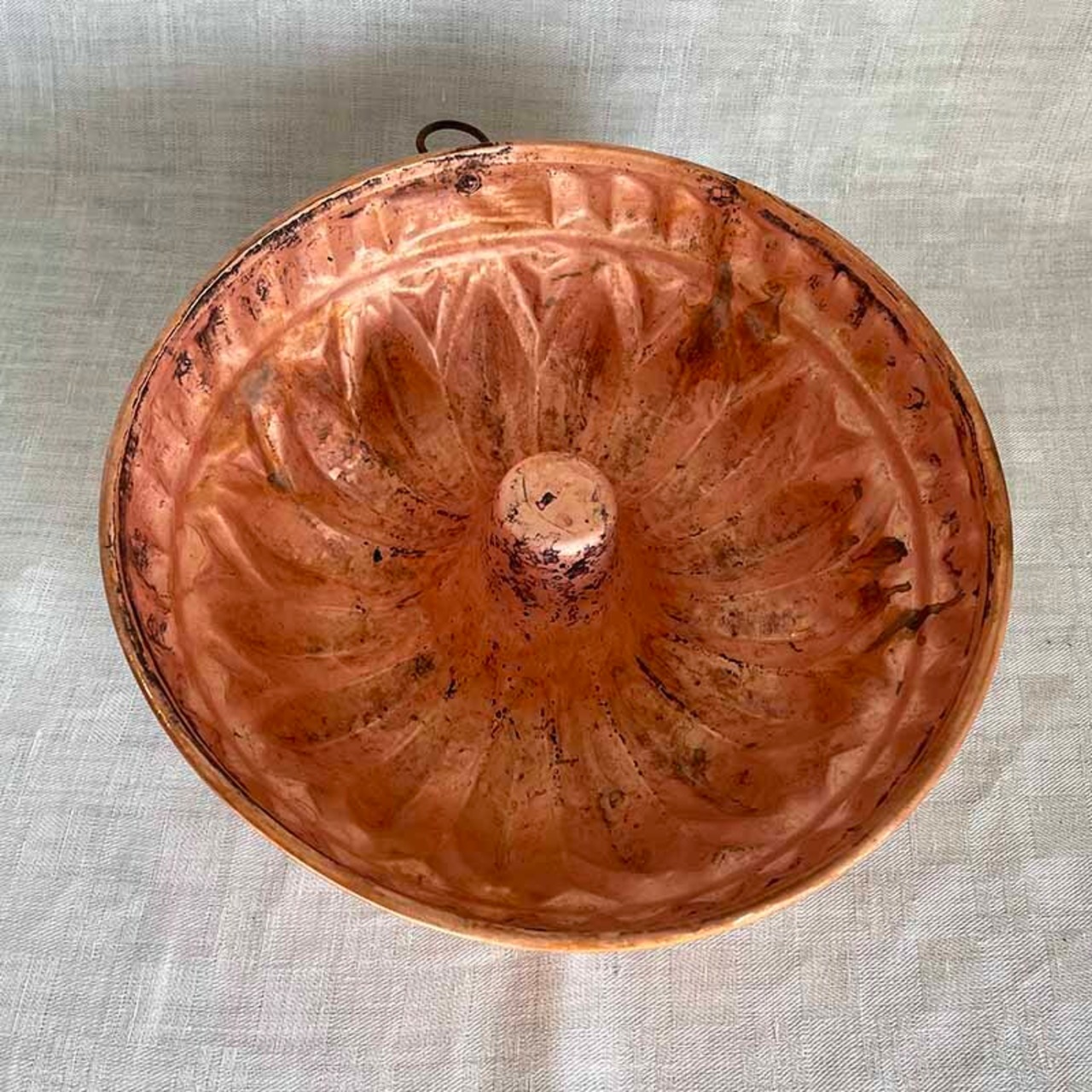 コッパーモールド 大型クグロフ お菓子型（壁掛けリング付）銅焼型