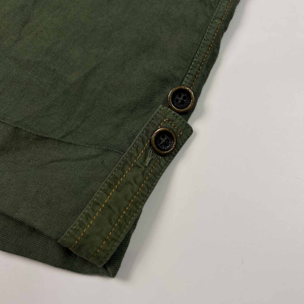 麻100% MARELLA マレーラ リネン ハーフパンツ ショートパンツ カーゴ サイズ 42 /カーキグリーン