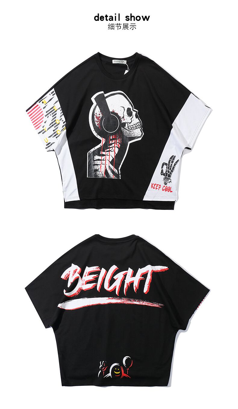 全2色 Tシャツ カットソー プリント カジュアル ストリート 
