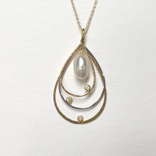 K18 South Sea Natural Pearl Pendant Top