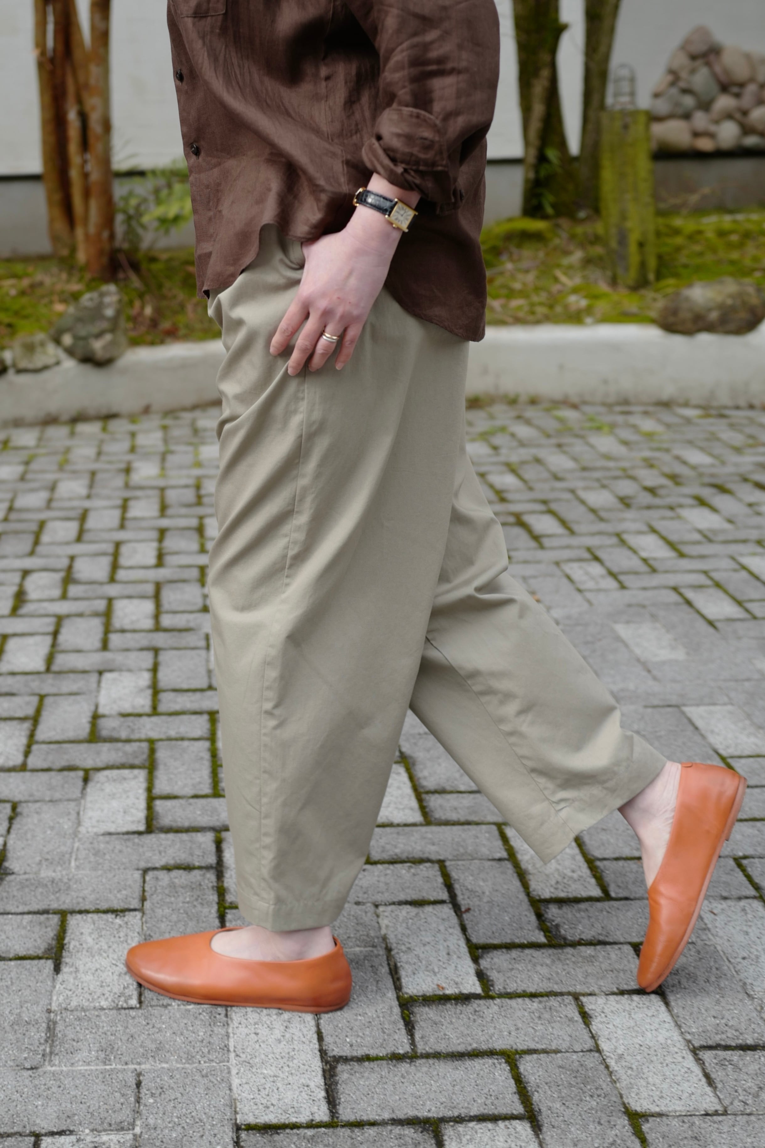 maison de soil ｜ COTTON LINEN DYED WEATHER 2TUCK TAPERED EASY