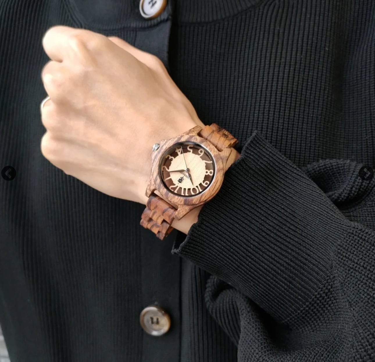 EINBAND 日本の木製腕時計 Freiheit 34mm 1 | teshigotoya ねむの木の豆