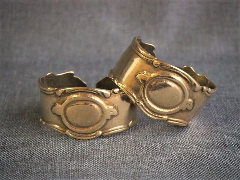 フランス 蚤の市 ナプキンリング 白鳥 4個セット ブロカント フランス