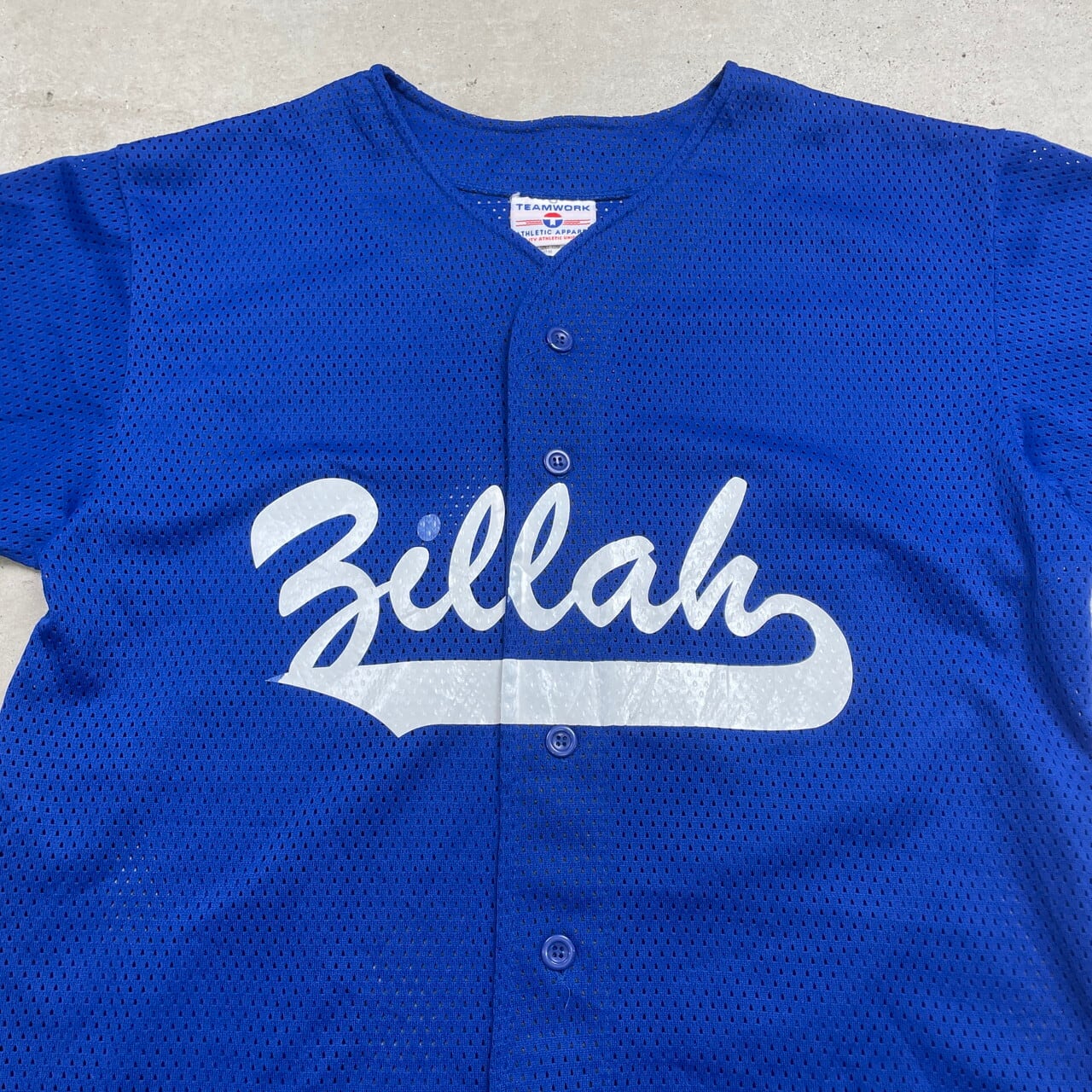 90年代 USA製 Zillah ジラ ベースボールシャツ メッシュ メンズL