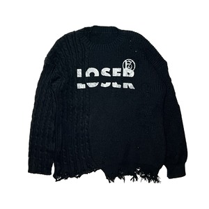 【A Good Bad Influence】Loser Logo knit sweater