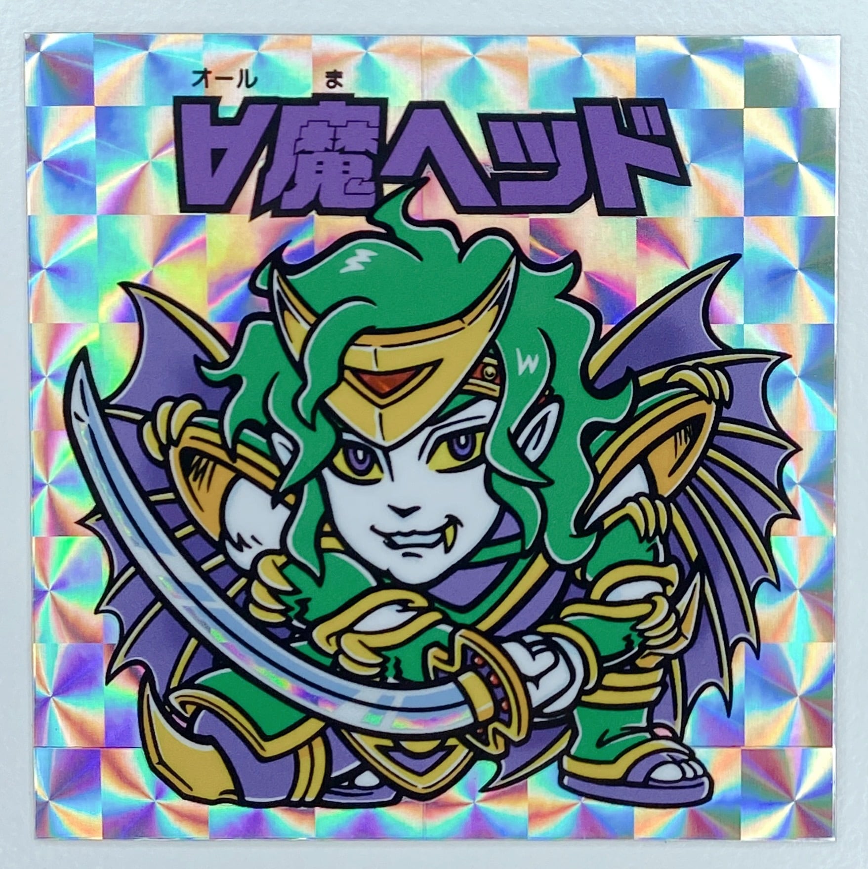 ∀魔ヘッド シルバー箔押し・スクエアプリズムシール2枚セット | (株