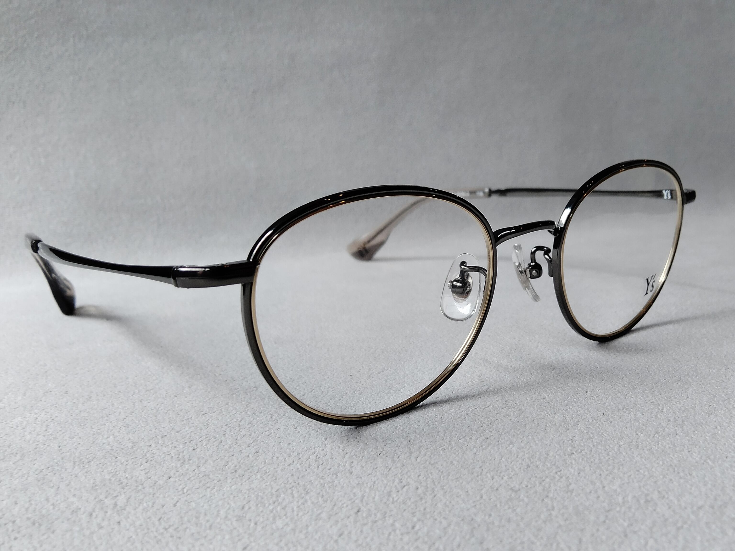 Y's (ワイズ) EYEWEAR 81-0030-3 // GUN ＆ LIGHT GOLD ［made in