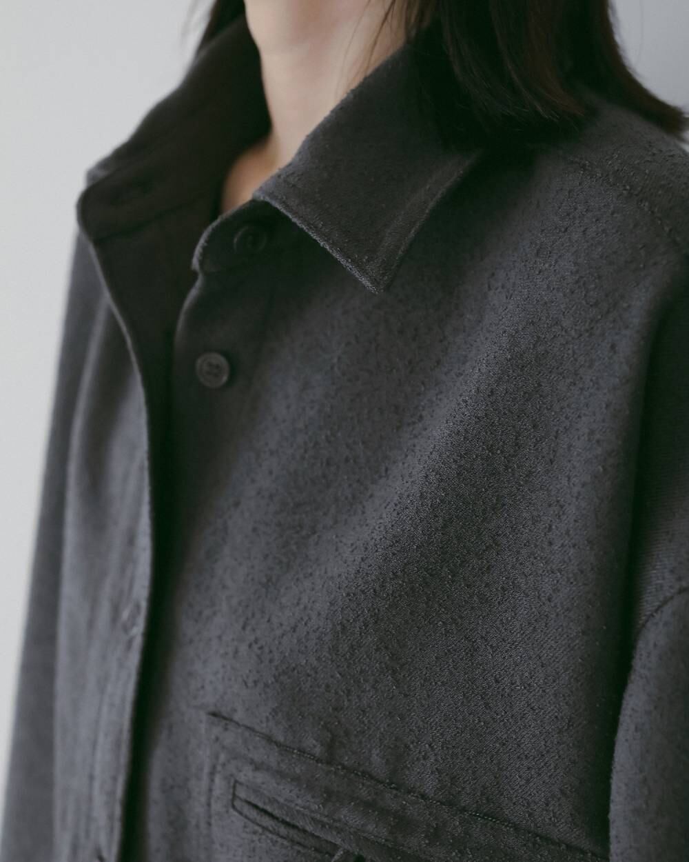 完売品anuke Nep Over Shirts2026ssチャコールグレー anuke 】Nep Over Shirts | valance 福井｜レディース セレクト