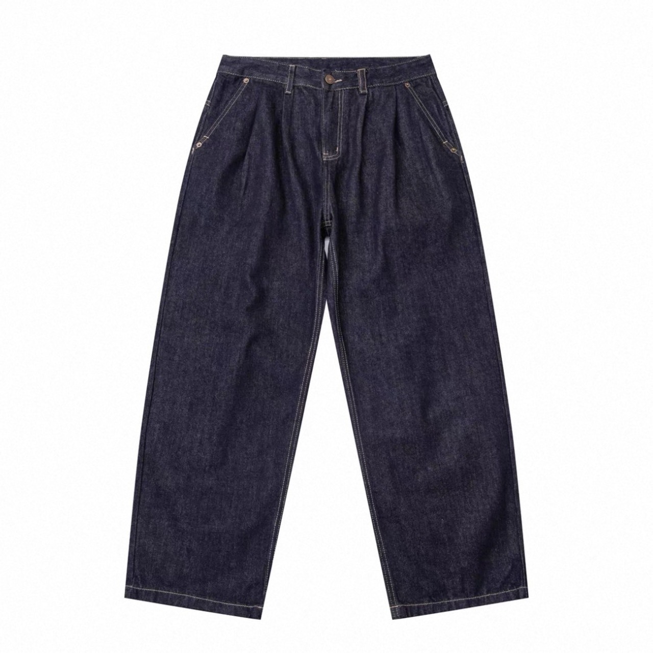 Relaxed straight denim pants 1477 - 12