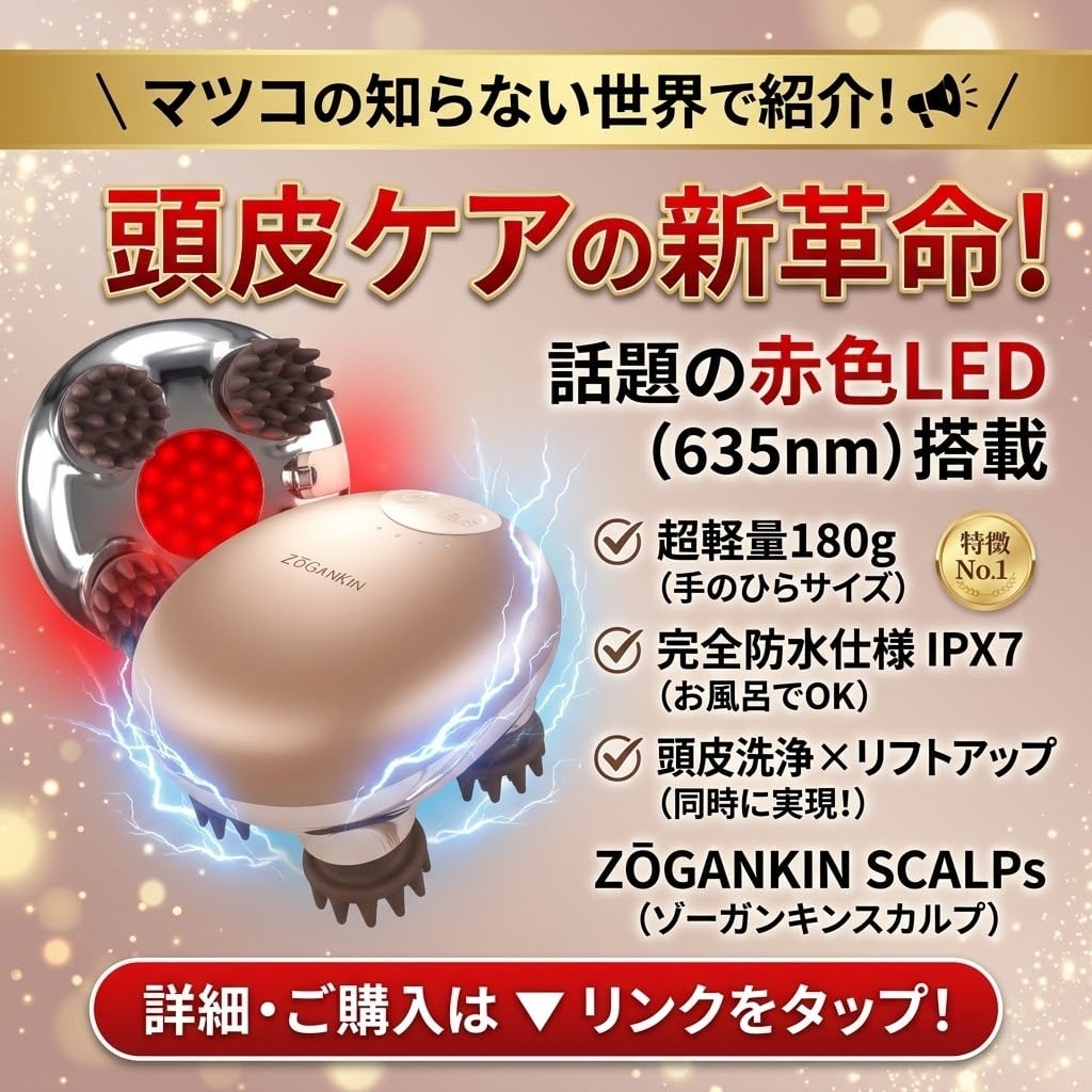 赤色LED】【電気バリブラシxヘッドスパマシーン】[頭皮環境の改善