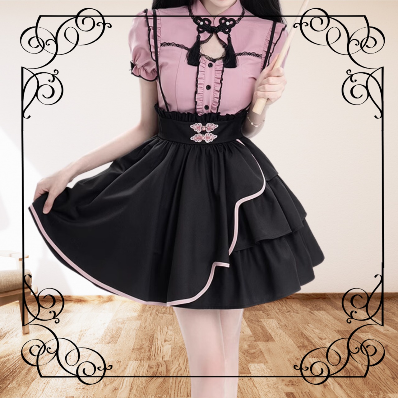 地雷系セットアップ【トップス単体】 T142 | Pink Puff