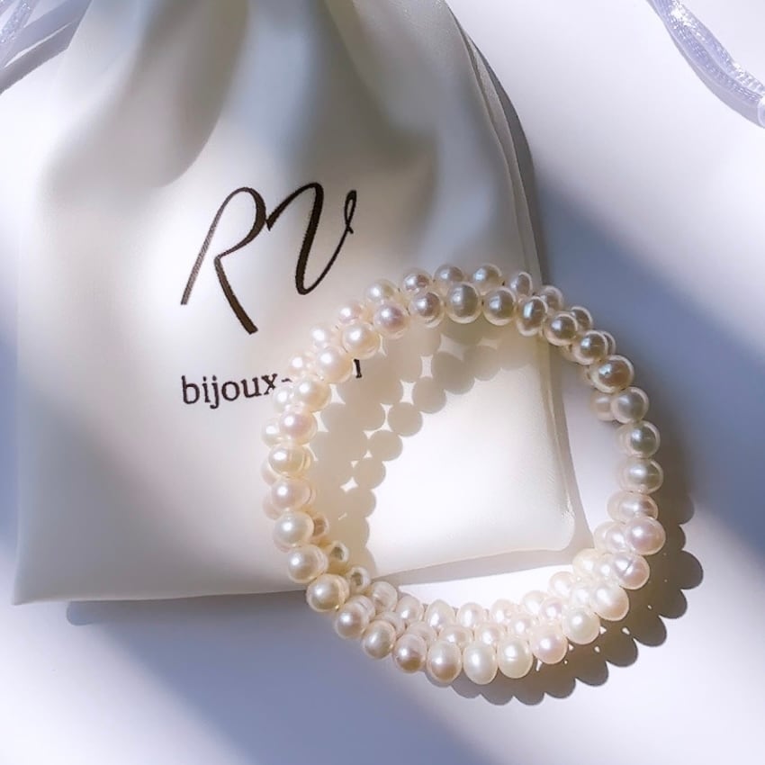 淡水Pearl3連バングル | BIJOUX+RAVI 【ビジュープラスラヴィ