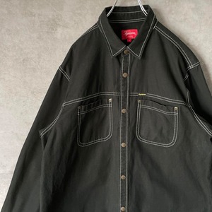 Supreme snap work shirt jacket size L 配送B