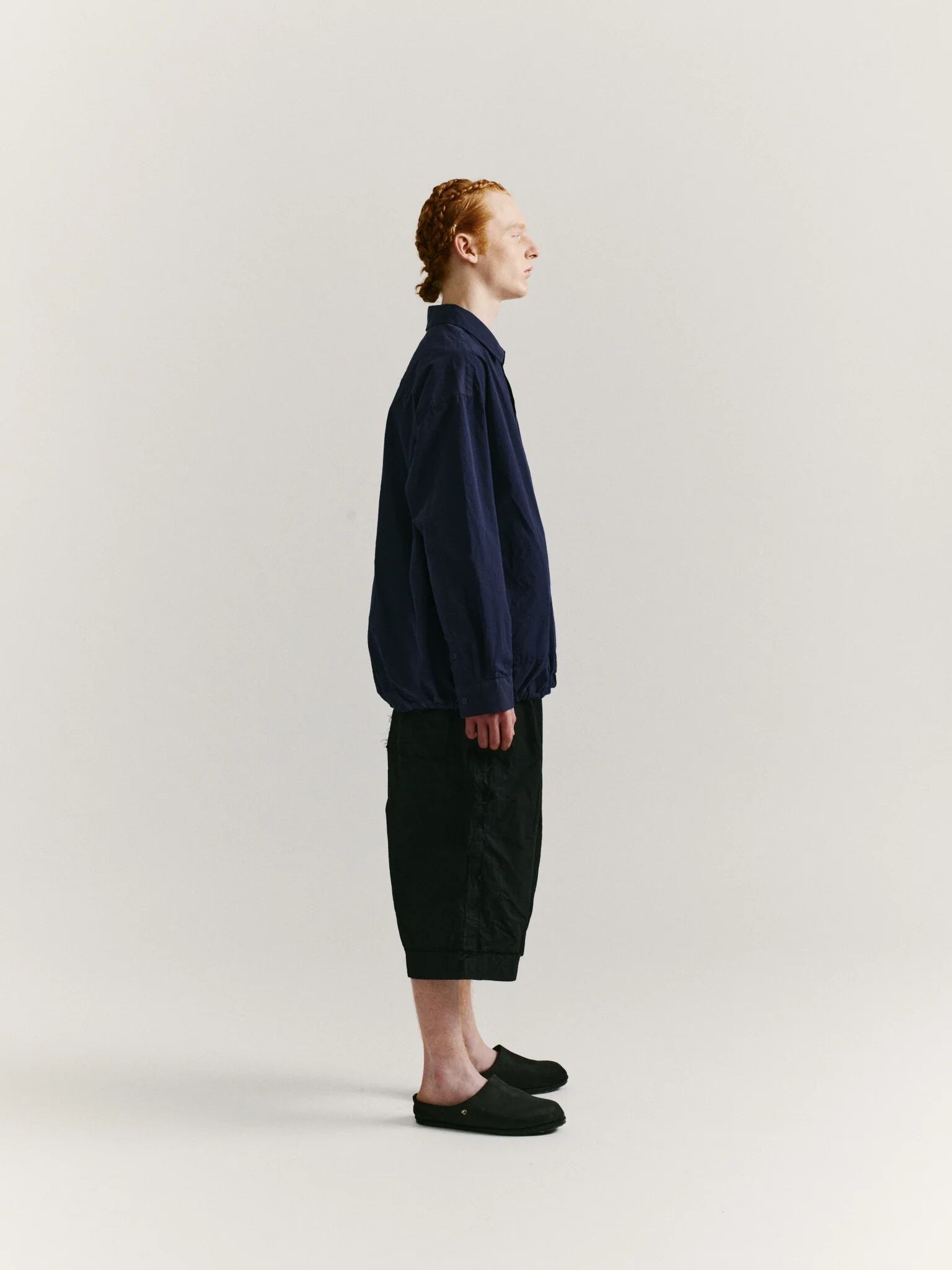 CASEY CASEY コットンシャツ 新品タグ付き　ネイビー 40% off sale】CASEY CASEY(ケーシーケーシー) CASHCOT SHIRTS -BLACK