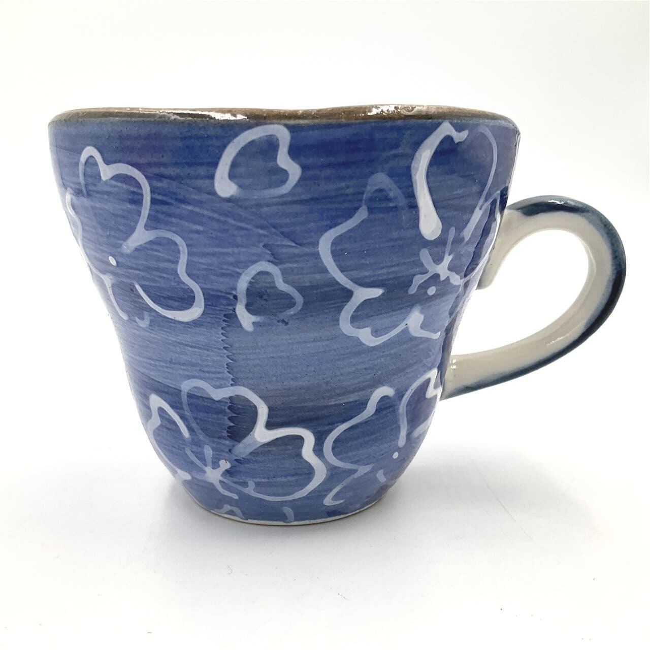 カップ＆ソーサーセット】マット青桜花びらカップ＆ソーサー | 和光