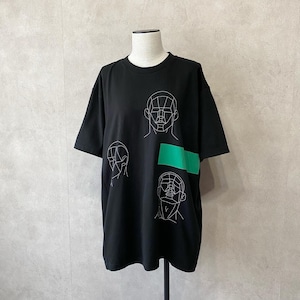 人造人間 刺繍Tシャツ / Black【Lau made in japan】