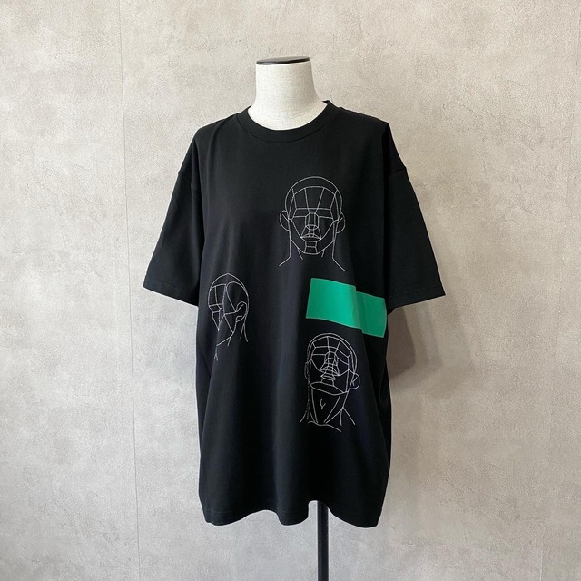 人造人間 刺繍Tシャツ / Black【Lau made in japan】