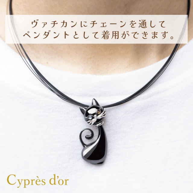 ※オーダー品【MONA LISA CAT】シルバー 金メッキ キャットジュエリー 猫ジュエリー モナリザキャット オッドアイ シルバーペンダント ネックレス silver ブルートパーズ シトリン 宝石 普段使い お洒落