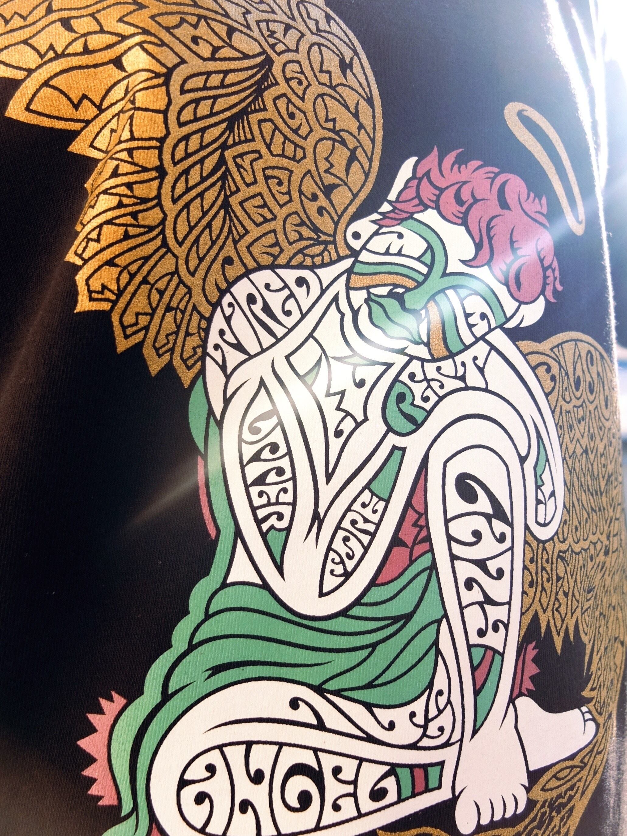 天使ちゃんの一休みのTシャツ C/#涅槃ブラック