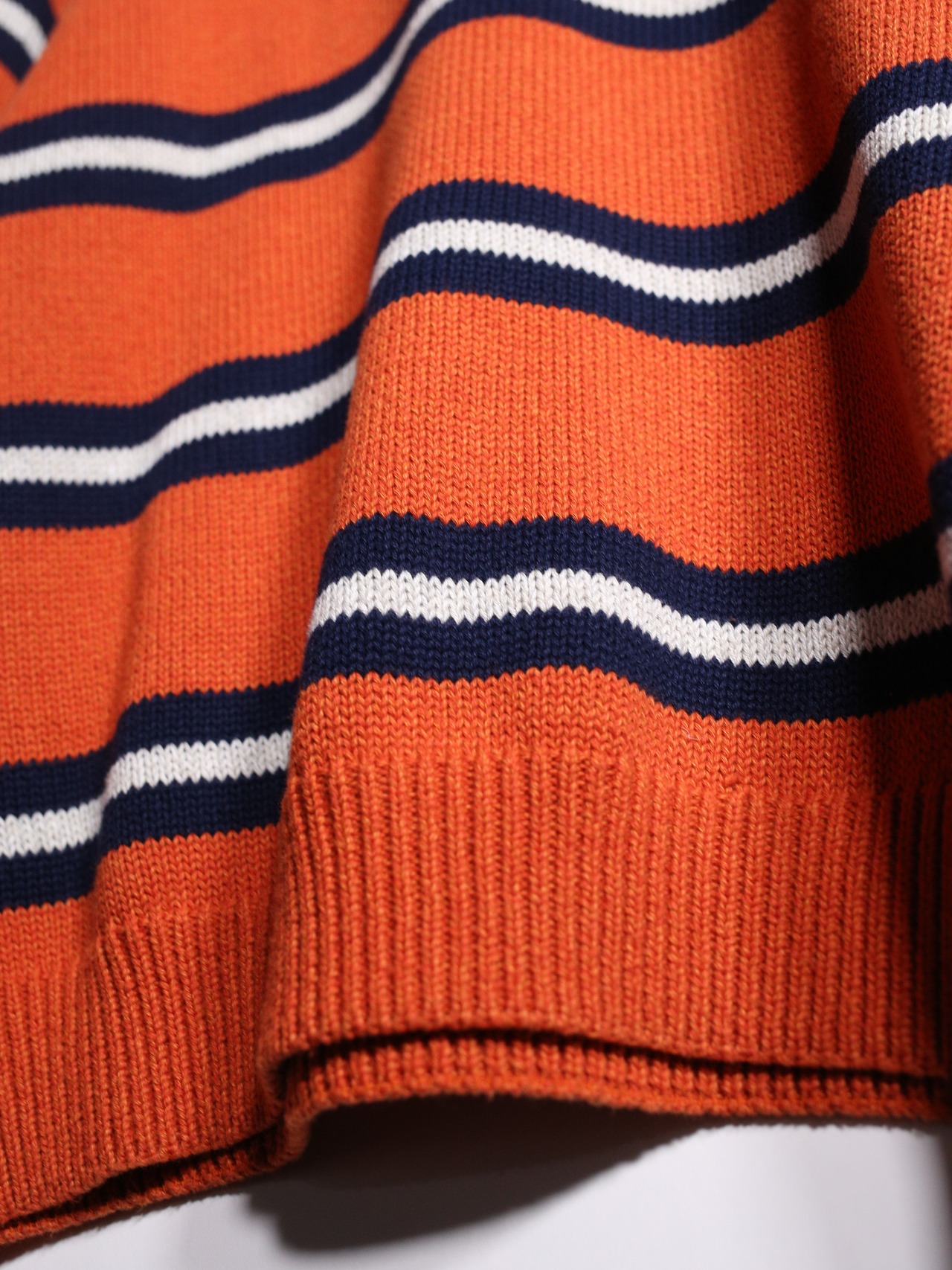 "CHAPS" good coloring border half-zip cotton knit - 15