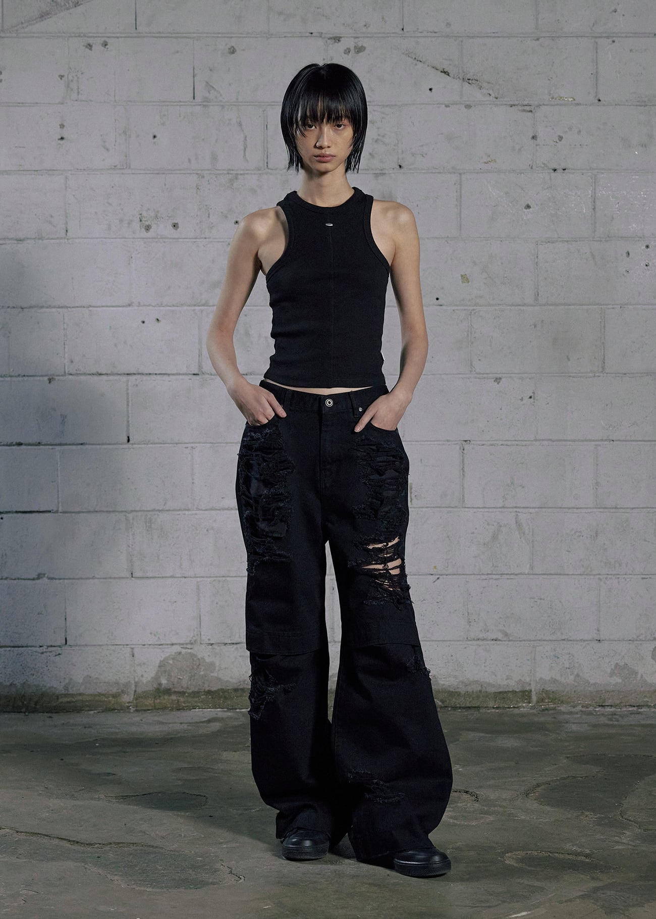 BOHEMIAN SEOUL] BASIC TANK TOP, BLACK 正規品 韓国ブランド 韓国通販
