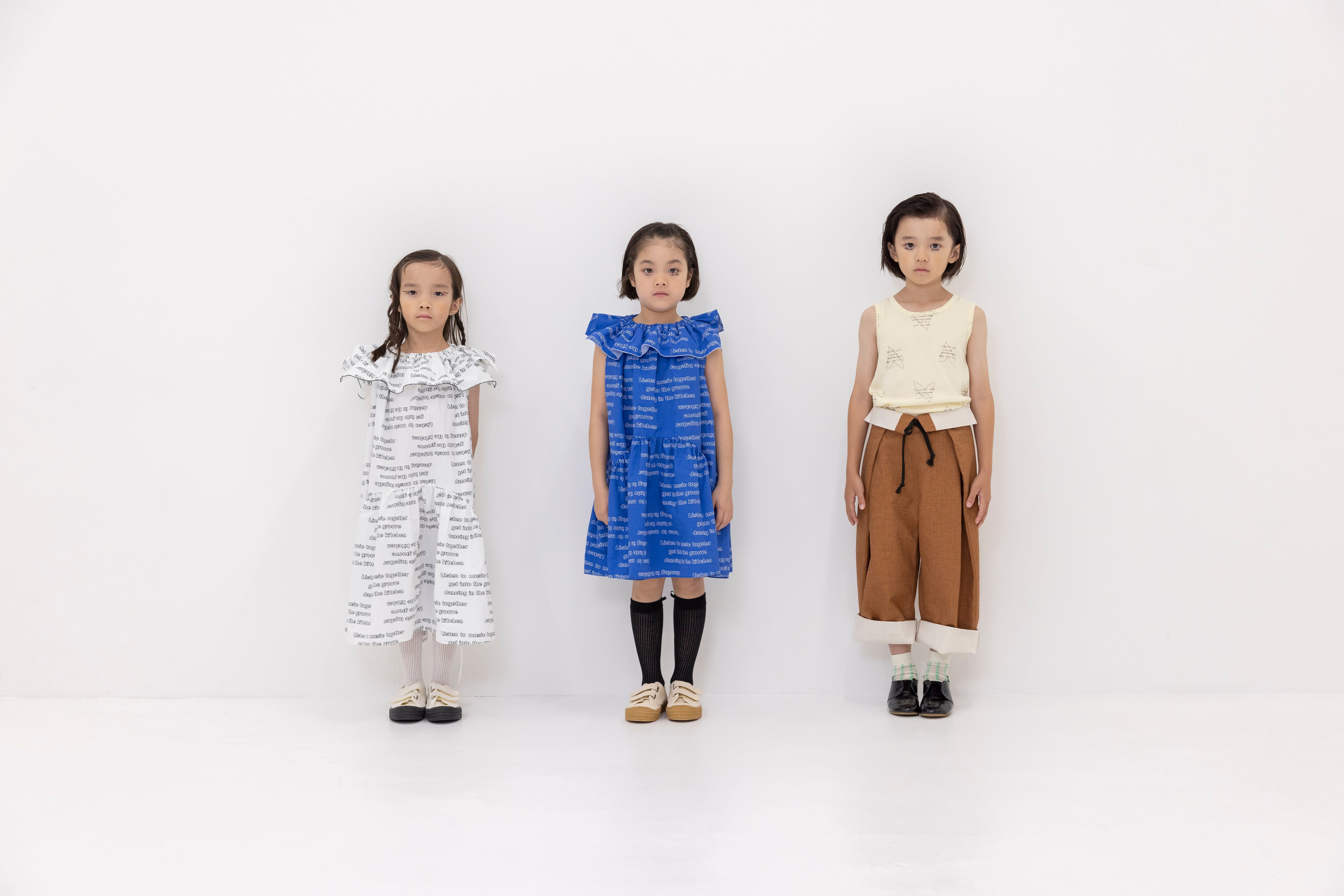 folkmade（フォークメイド）ワンピース 25SS】folkmade(フォークメイド)poem print dress blue×white(LL