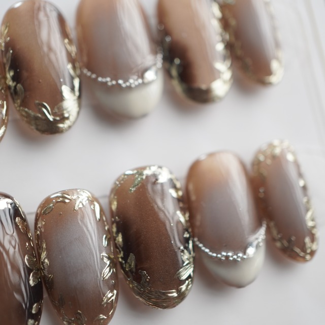 【#782】繰返し使える15枚セット【プレミアム】ネイルチップ／ベージュ フレンチ／ミディアム オーバル／XY342