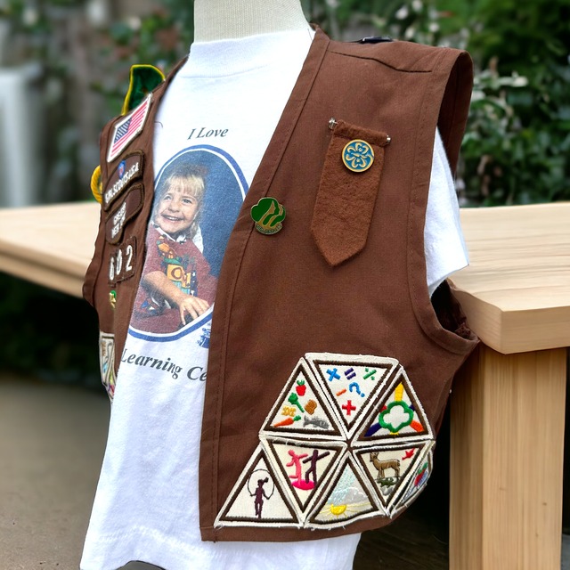 【KIDS】vintage patches vest size:small ※2歳以上〜