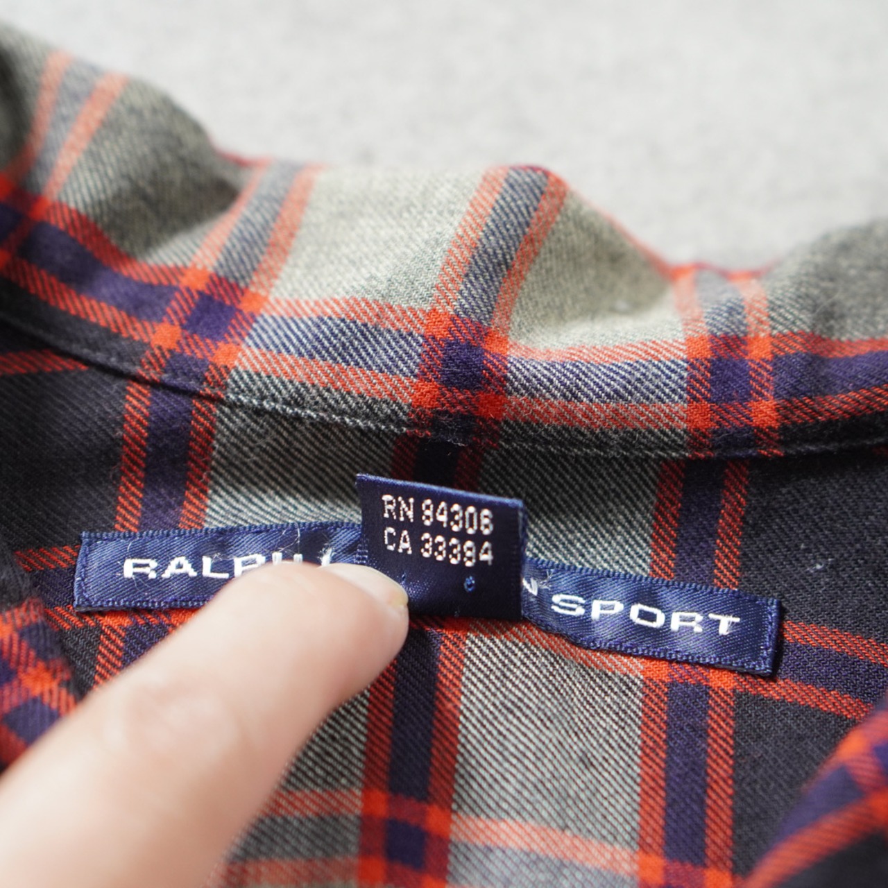 90s RalphLaurenSport Cotton-wool blend open-collar shirt M相当 古着 - 11