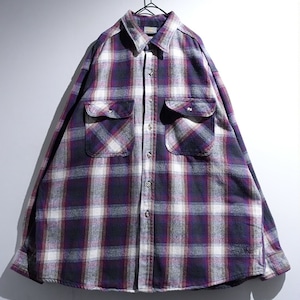 90s Multicolor Check Cotton Flannel Shirt