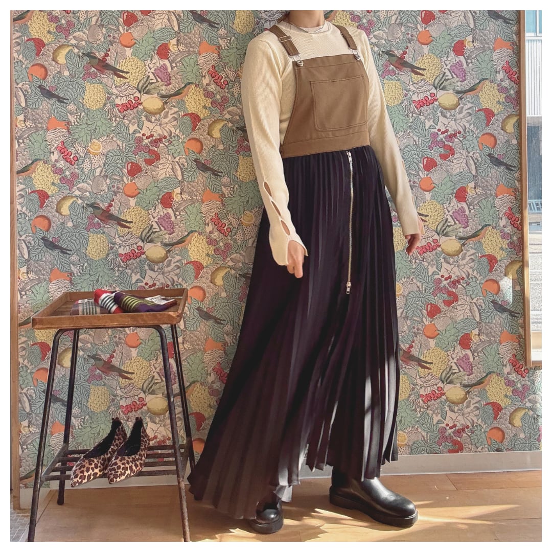 【MICALLE MICALLE】切り替えプリーツワンピース