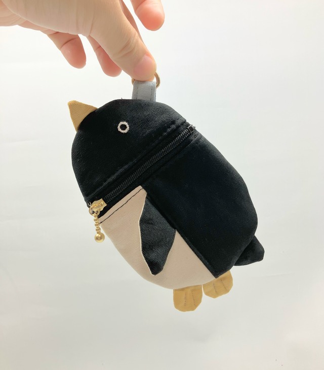 パスケース　泳ぐペンギン｜とりさん工房ーかわいいハンドメイドポーチ