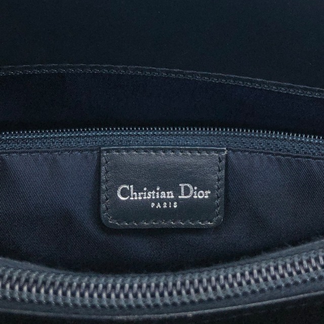 Christian Dior クリスチャン ディオール トロッター ハンドバッグ ネイビー キャンバス フロントバックル vintage ヴィンテージ オールド nk2ius