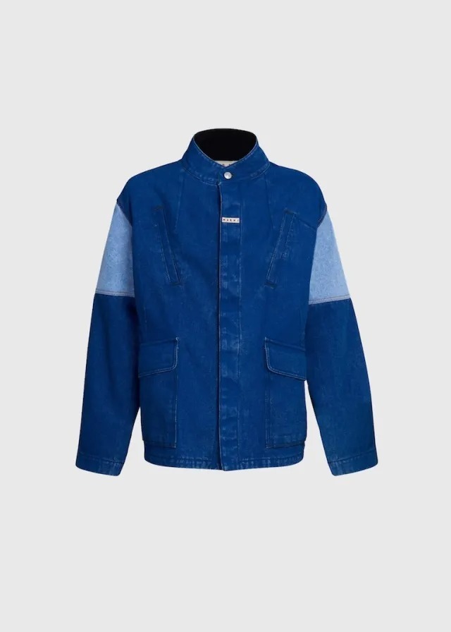 MARNI｜M23S-MAR-BL01 "JACKET IN COATED BLUE DENIM" BLUE