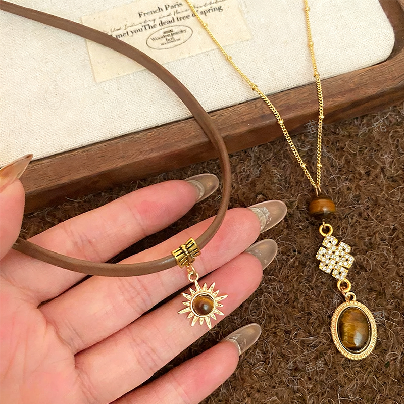 ZJ夕暮れの虎石ネックレスセット