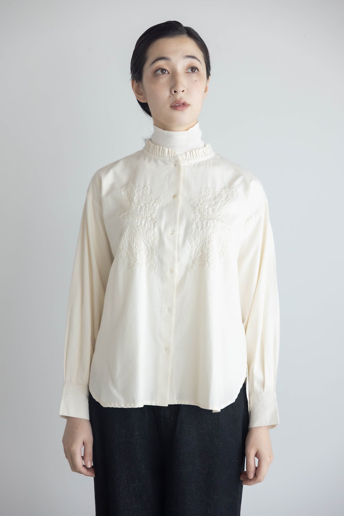 フリルカラー刺繍ブラウス SIMQ5488 | Keitto NORTHERNTRUCK LILASIC